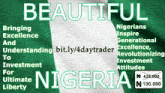 a poster that says beautiful nigerians inspire generational excellence revolutionizing investment attitudes for ultimate liberty