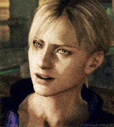 a close up of a woman 's face with the words " chriskalovesjill " on the bottom right