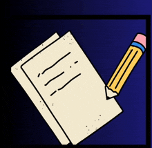 a drawing of a notebook and a pencil with the words wow nic written on it
