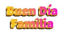 Buen Dia Familia Letras Transparente Sticker