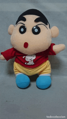 a stuffed toy with a red shirt that says cam on the front