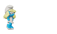 a picture of a smurf with the words rihanna is smurfette on it