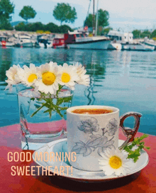 Good Morning Good Morning Sweet Message GIF - Good Morning Good Morning Sweet Message Coffee GIFs