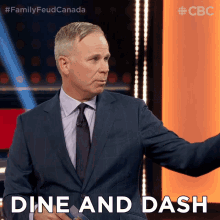 dine and dash gerry dee family feud canada leave without paying not pay