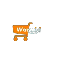 an orange shopping cart with warung narsis written on it