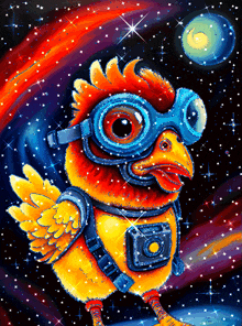 Chicken Space Chicken GIF - Chicken Space Chicken Outerspace Chicken GIFs