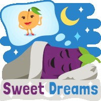 Sweet Dreams Eggplant Life Sticker - Sweet Dreams Eggplant Life Joypixels Stickers