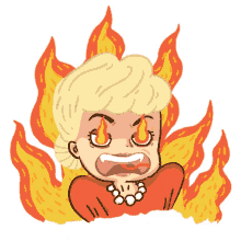 flaming upset