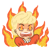 Furious Stepmom Bursts Into Flames Sticker - Furious Angry Flaming Stickers