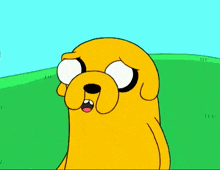 a cartoon character named jake from adventure time waving
