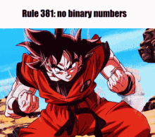 Rule Goku GIF - Rule Goku Binary Number GIFs
