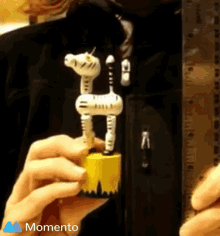 Collapsing Zebra Wooden GIF - Collapsing Zebra Wooden Collapsing Toy GIFs