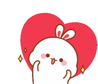 Cute Bunny Sticker - Cute Bunny Heart Stickers