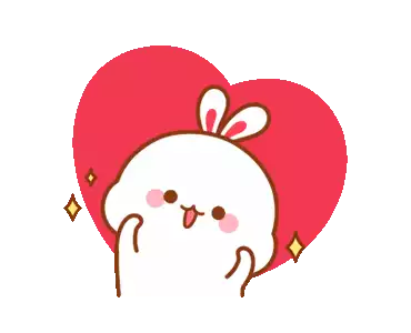 Cute Bunny Sticker - Cute Bunny Heart Stickers