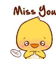 Miss You Chick Sticker - Miss You Chick Really Stickers