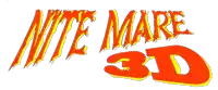 a logo for nite mare 3d is shown in red and yellow