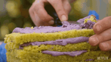 Frosting A Cake The Great British Baking Show Holidays GIF - Frosting A Cake The Great British Baking Show Holidays Spread The Frosting GIFs