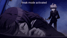 a purple background with the words " freak mode activated "