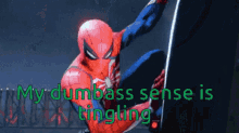 spider man dumbass sense is tingling spidey sense