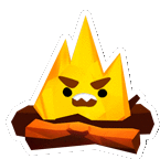 Angry Yule Log Angryfire Sticker - Angry Yule Log Angryfire Fire Stickers