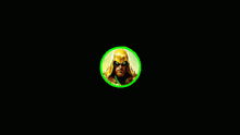 the word unreal is on a black background with a green circle around it