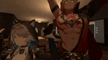 a man and a woman are standing next to each other