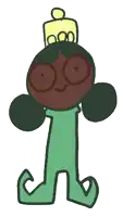 a cartoon character has a crown on her head