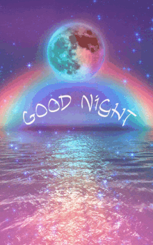 sparkle rainbow goodnight moon water