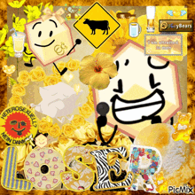 a collage of cartoon characters and flowers with the word loser in the middle