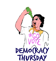 Thirsty For Democracy Thursday Thirsty Sticker - Thirsty For Democracy Thursday Thirsty Thirsty Thursday Stickers