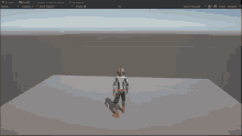a screenshot of a game with a character standing in the middle