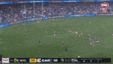 a fox live broadcast of a soccer game with a scoreboard