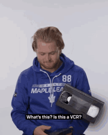 William Nylander Whats This Is This A Vcr GIF - William Nylander Whats This Is This A Vcr What Is This Called GIFs
