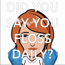 dental hygiene floss daily middle finger
