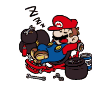 mechanic sleeping
