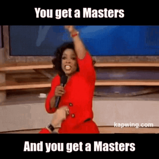 Oprah You Get A Masters GIF - Oprah You Get A Masters Give Away GIFs