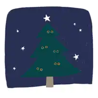 a drawing of a christmas tree with a star on top of it