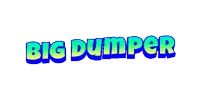 a logo for big dumper is displayed on a white backdrop