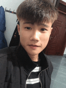 a young man taking a selfie in a room