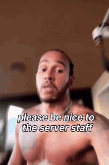 Lewis Hamilton Server Staff GIF - Lewis Hamilton Server Staff Please Be Nice To The Server Staff GIFs
