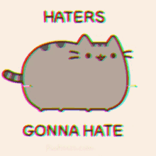 Pusheen Haters Gonna Hate GIF