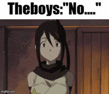 a picture of a girl with the words " theboys " on top of her