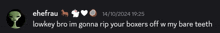 a screenshot of a message from cheffrau dated 14/10/2024