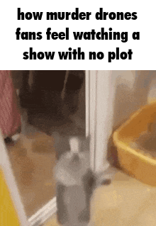 how murder drones fans feel watching a show with no plot is a meme .