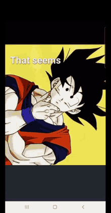 a screenshot of a cartoon character with the words that seems on the bottom