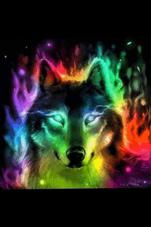 Rainbow Wolf GIF - Rainbow Wolf GIFs
