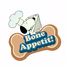 bone appetit snoopy peanuts enjoy your meal happy eating