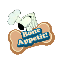 Bone Appetit Snoopy Sticker - Bone Appetit Snoopy Peanuts Stickers
