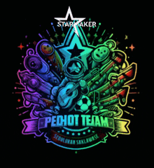 a colorful logo with a starmaker logo in the middle