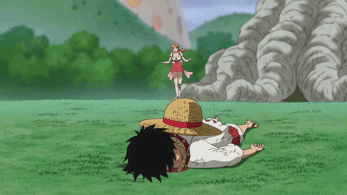 nami and luffy fighting